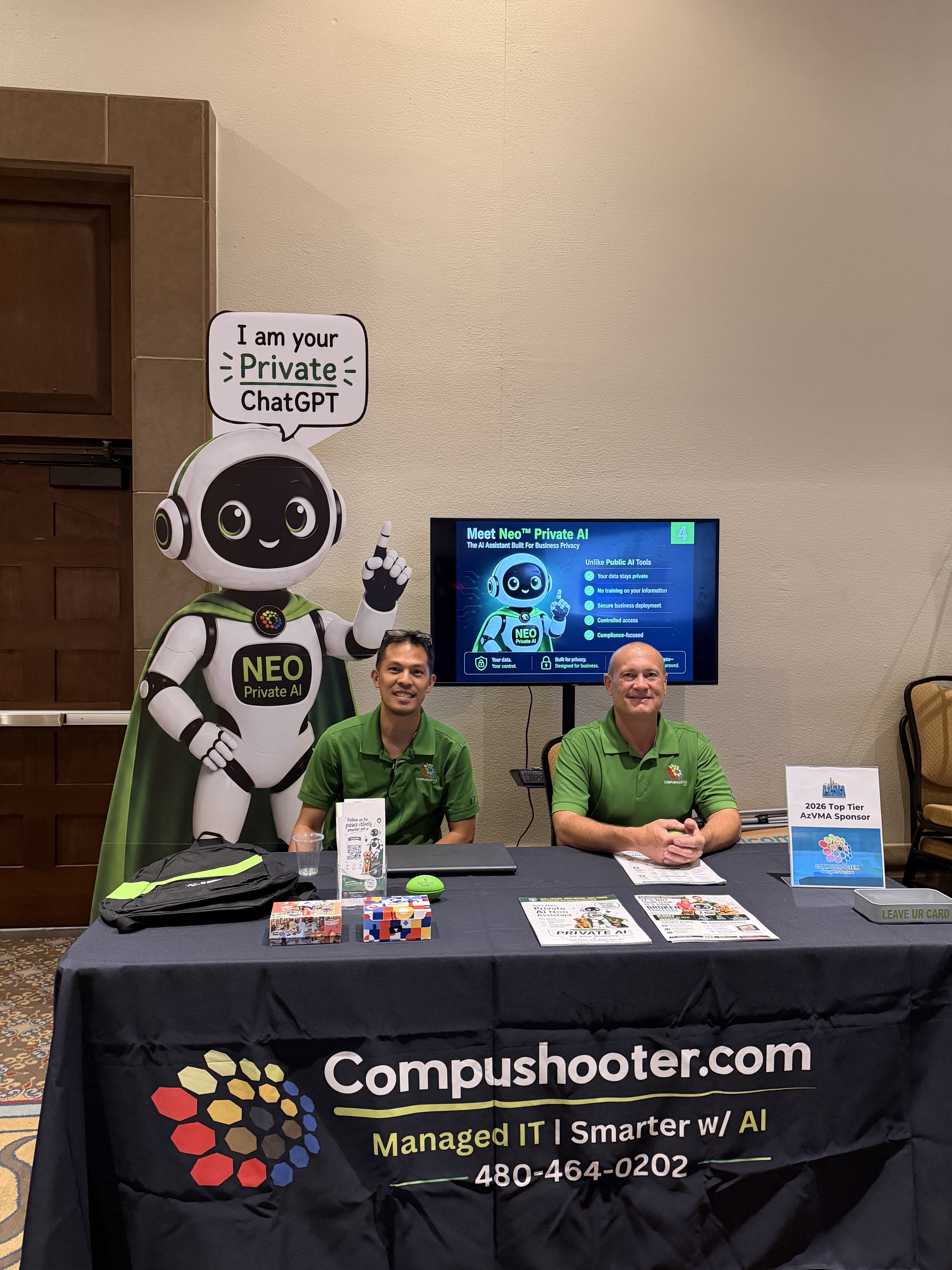 Compushooter Private AI booth display