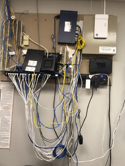 Before CompuShooter Services - Network Cables Messed