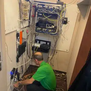 Before CompuShooter Services - Working on Network Cabling 1