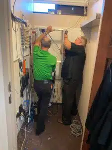 Before CompuShooter Services - Working on Network Cabling 2