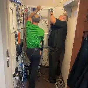 Before CompuShooter Services - Working on Network Cabling 2