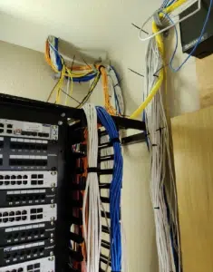 Working to arrange network cable 3