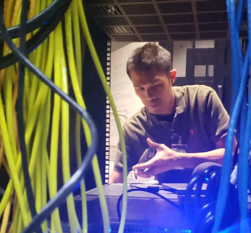 Joel Working At Data Center